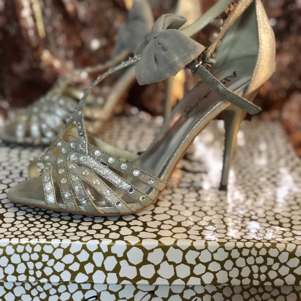 Silver Allen Schwartz Heel